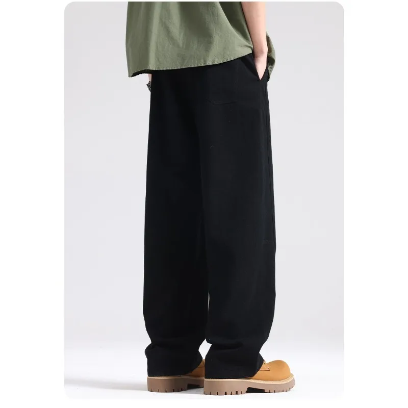 Loose Men's Sweatpants for Sportswear Straight-leg Casual Long Pants Men Spring Pure Cotton Workwear Pants for Men 2026 Summer