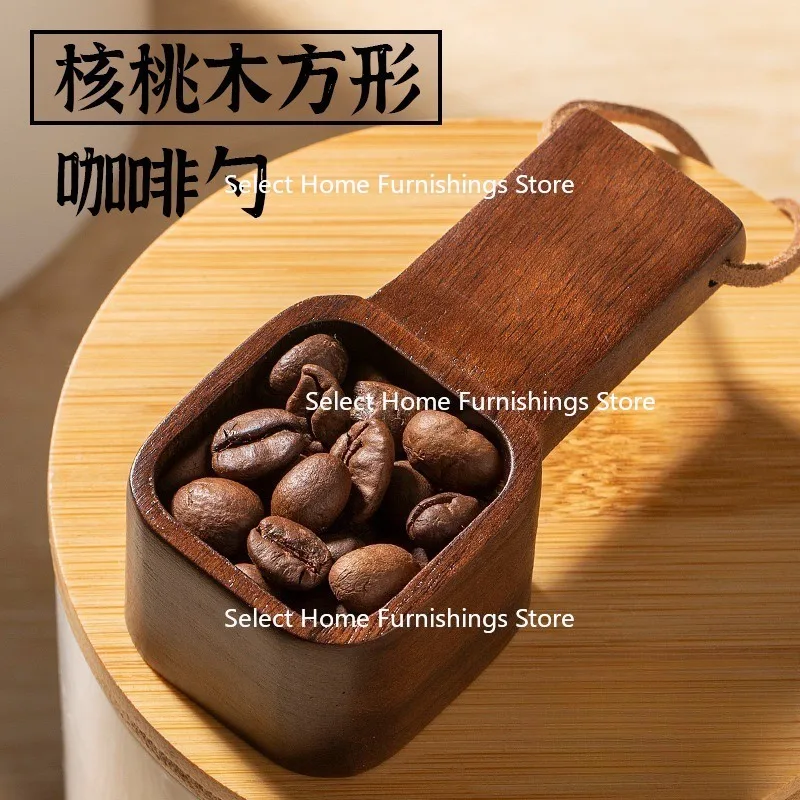 Suitable for Solid Wood Coffee Spoon, Bean Flour Wood Walnut Long Handle Short Handle Coffee Spoon