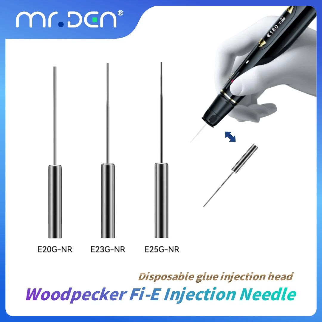 

Woodpecker Disposable Injection Needle Fi-E Glue Needle 28MM 10pcs/Model Dental Hot Cement Obturation Tool