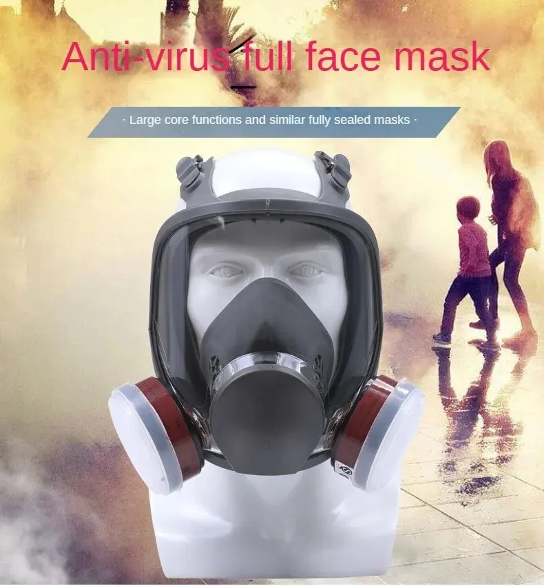 6800 Gas Mask Protective Mask Full TAN Filter Anti-acid Gas Ammonia Gas Paint Special Chemical Dust Mask