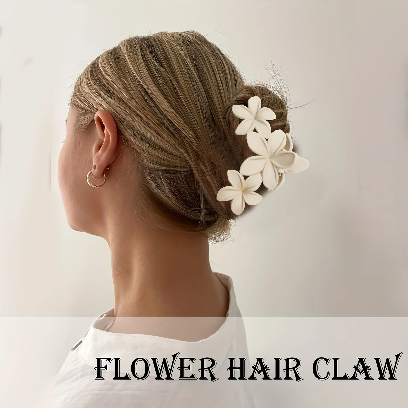 4pcs women\'s flower retro back head hair catcher fashionable elegant