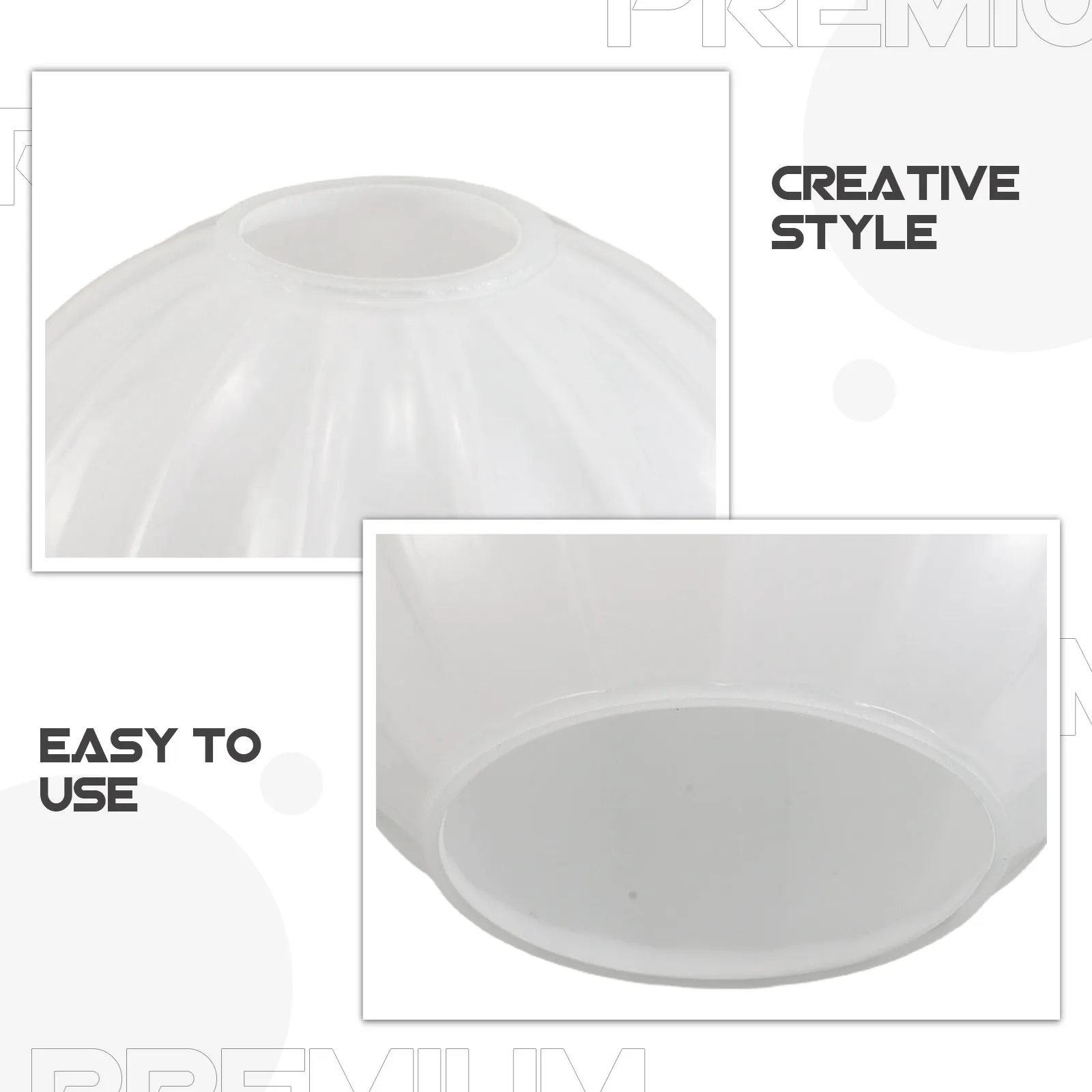 Round Glass Lampshade Replacement E27 Clear Ceiling Lamp Cover Modern Pendant Light Sphere Globe Lamp Shade Glass Light Fixture