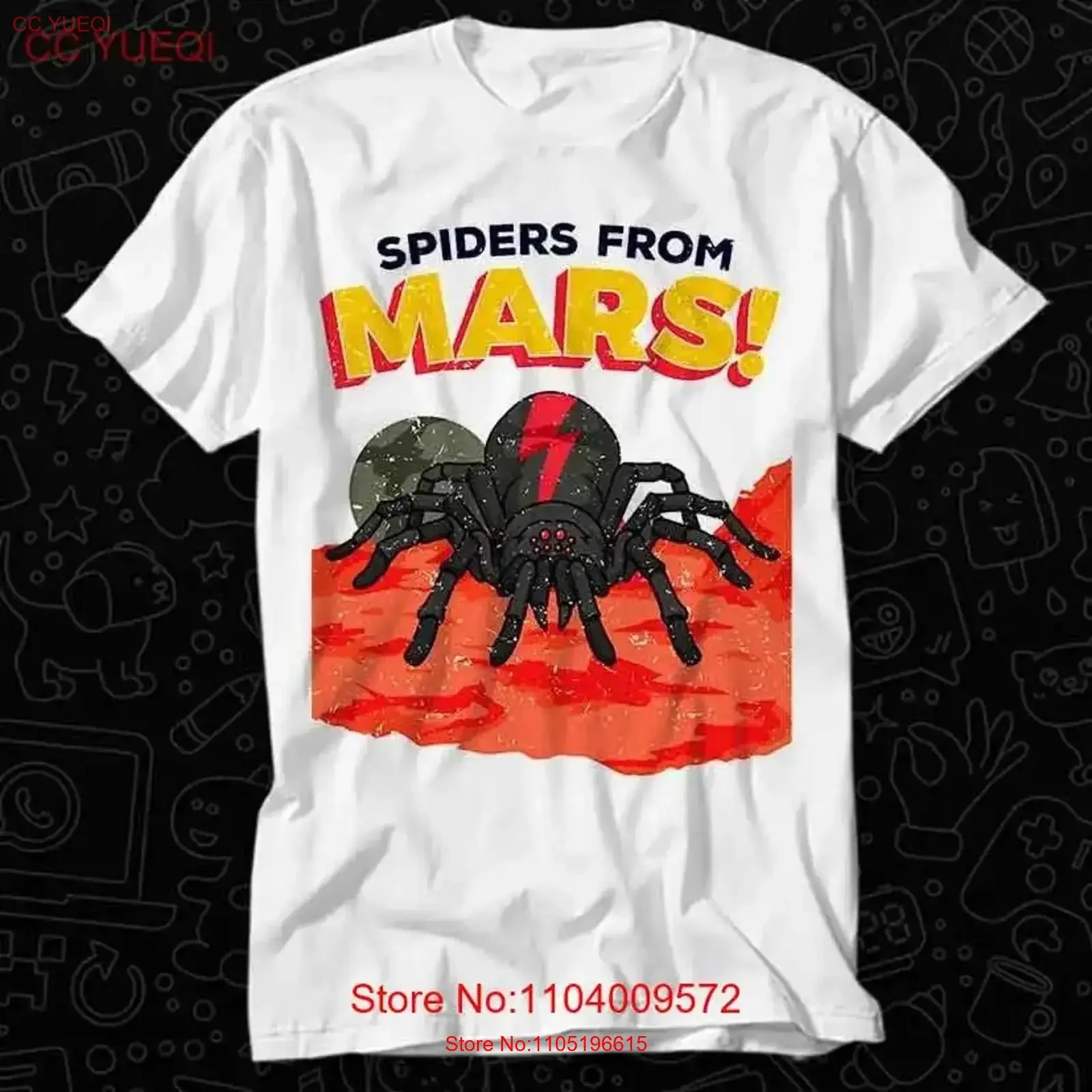 Camiseta de la revista de dibujos animados de Spiders From Mars para adultos, música Vintage, el mejor película OZ441, Top lavado vintage para uso diario