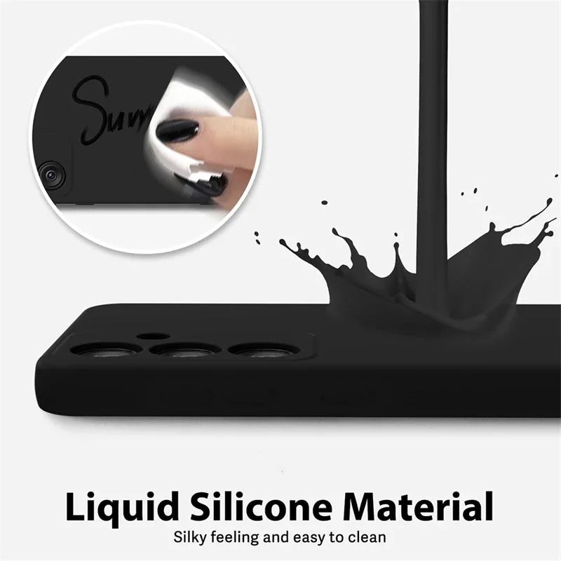 Etui z płynnego silikonu do Samsung Galaxy A56 A55 A54 A36 A26 A16 A35 A25 A15 5G A34 A24 A14 A73 A53 A33 A23 A13 A72 A52S 4G