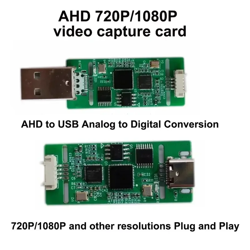 AHD to USB capture Analog signal to digital USB camera module AHD to Type-c module UVC free drive for Android free plug and