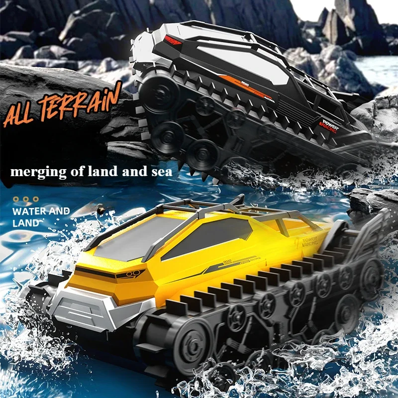 

New Listing Amphibious Amphibious All-terrain Track Remote Control Tank Electric Toy RC Remote Control Car Remote Control