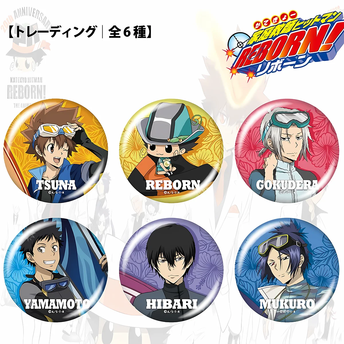 Anime HITMAN REBORN! 6cm Badge, Sawada Tsunayoshi, Mother's Day Brooch for Backpack, Clothes Bag Decor keychain