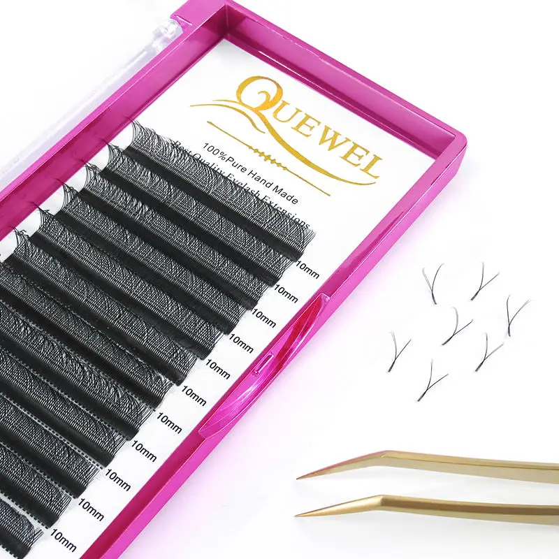 Quewel 0.07mm Y-Shape Eyelashes Extensions Double Tip Lashes Cilios YY Natural Easily Grafting Y Style Volume Faux Mink Lash