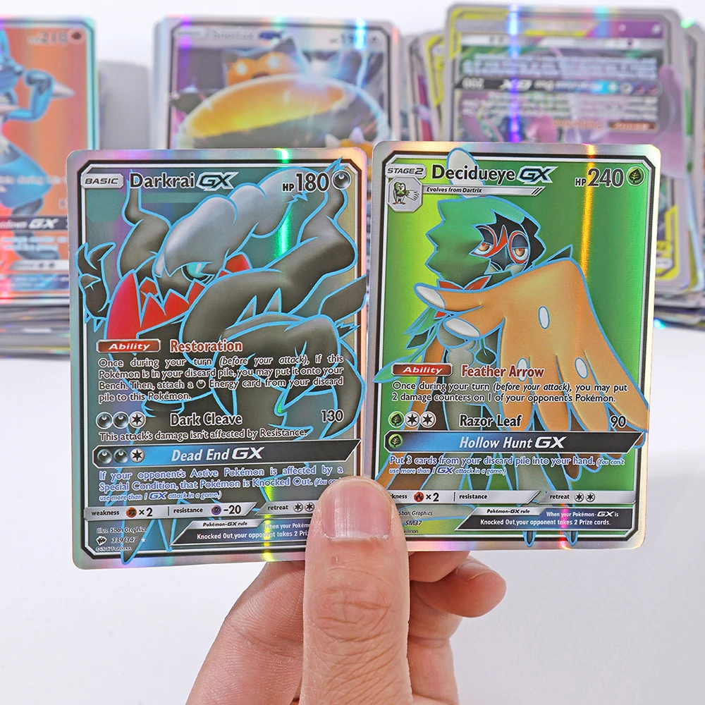 20Pcs English Pokemon Cards GX Tag Team Vmax EX Mega Shining Game Battle Carte Trading Collection Cards Toys Children Gifts