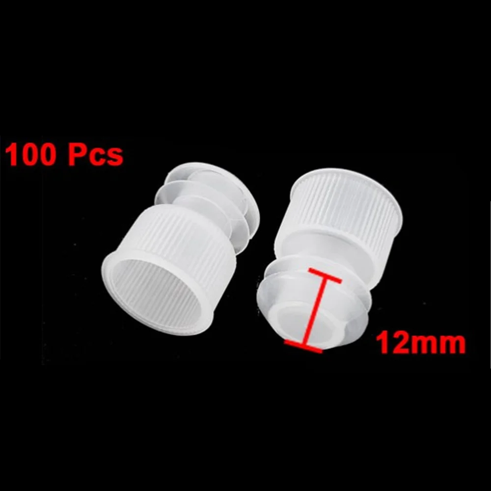 

100pcs Clear Plastic Flange Type Stopper for 12mm Dia Test Tube