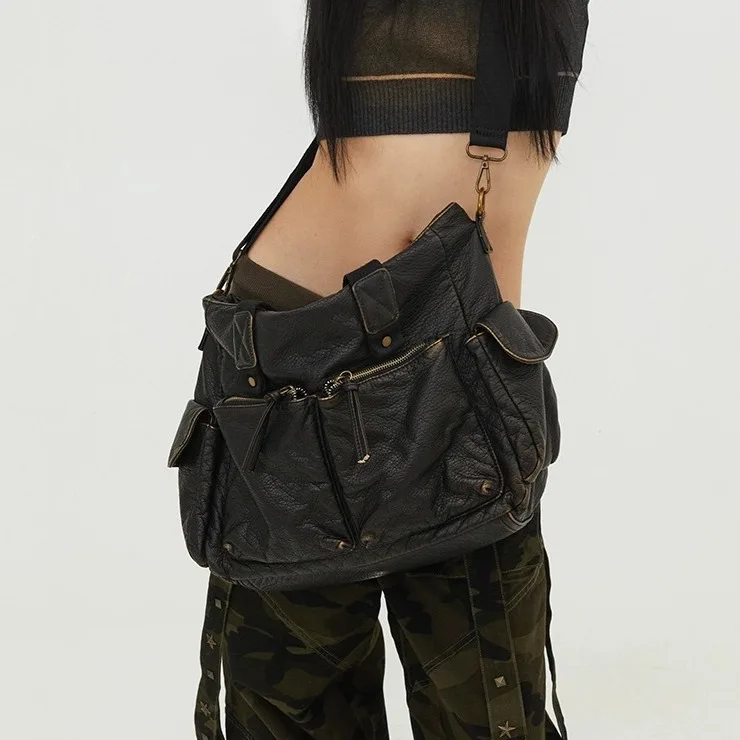 خمر بو الجلود حمل الحقائب سعة كبيرة حقائب الكتف Crossbody للنساء حقائب اليد الفاخرة للسيدات حقيبة ركاب السفر #1