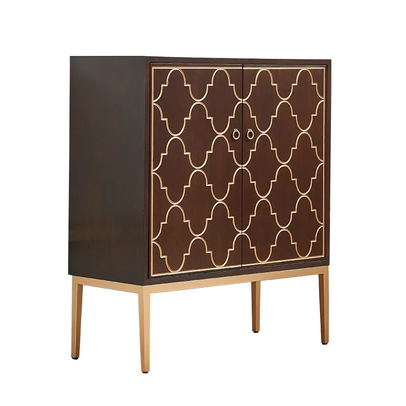 XRL solid wood shoe cabinet living room partition cabinet multi-functional storage side cabinet