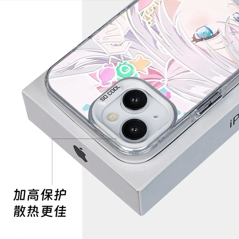 أنيمي فتاة أليسا زميل جراب هاتف آيفون 11 12 13 14 15 16 17 برو ماكس زائد الهواء البسيطة أليها يخفي غطاءها الروسية #5