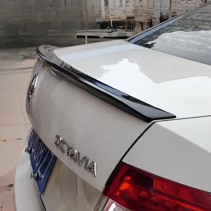Dla Skoda Octavia MK3 5E 2015-2020 Sedan RS Style Tylny Spoiler na Klapę Bagażnika, Splitter, Tylna Listwa Spojlerowa, Skrzydło, Bodykit Tuning