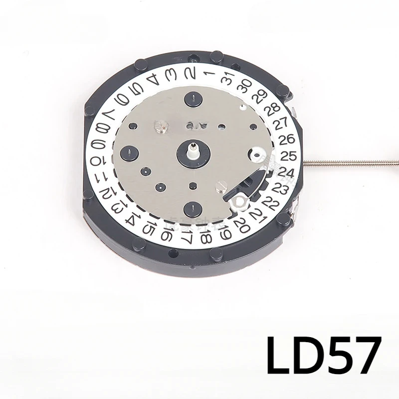New China LD57 Quartz Movement 6hands 6.9.12 Small Second Watch Movement Repair and Replacement Parts