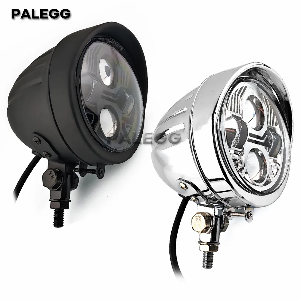 

LED Motorcycle Custom Vintage 4.5" LED Headlight Spot Lamp For Harley Chopper,Bobber