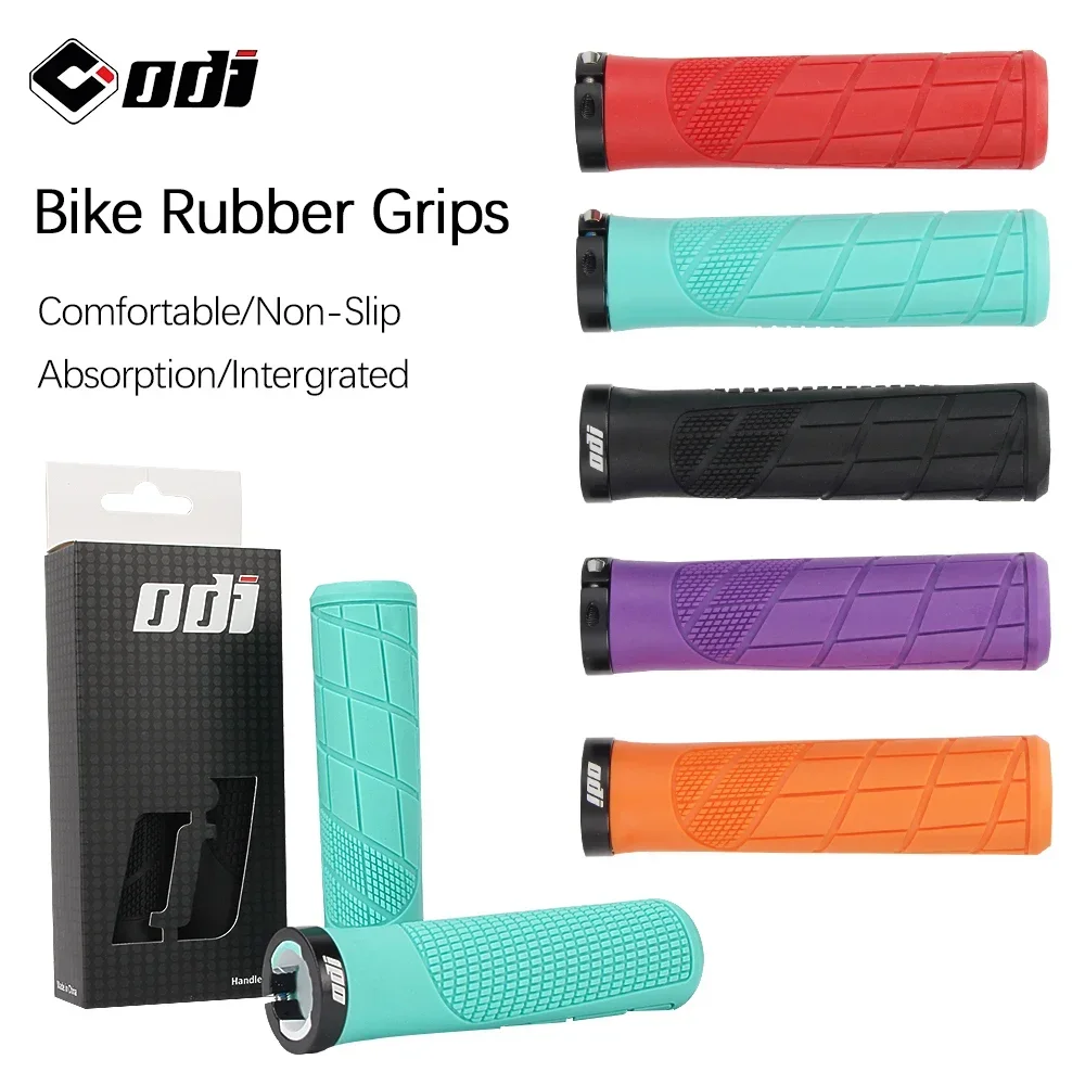 

ODI MTB Handlebar Grips Rubber Mountain Bicycle Non-Slip Grips Shock-absorbing Soft Bike Handle Bar Cover Cycling Accessories