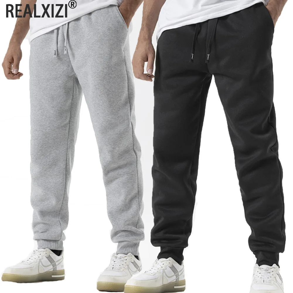

Men's Casual Sweatpants Autumn Fleece Jogging Sports Pants Daily Unisex Fashion Trousers Streetwear Mens Workout Long Pants