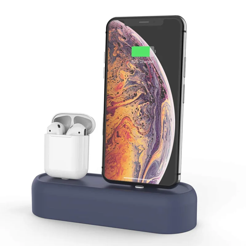 3 In 1 Fast Airpods Charging Wireless Charger Base For Iphone 13 12 11 Pro Max Xr X 8 Airpods Earphone Charger Storage Bracket