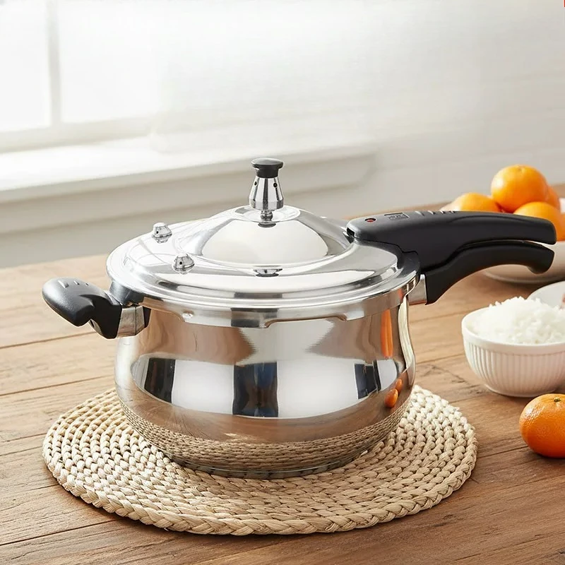 20-24cm Pressure Cooker Stainless Steel Pressure Cookers Security Handle with Safety Valve for Household 80KPA Fast Cooking