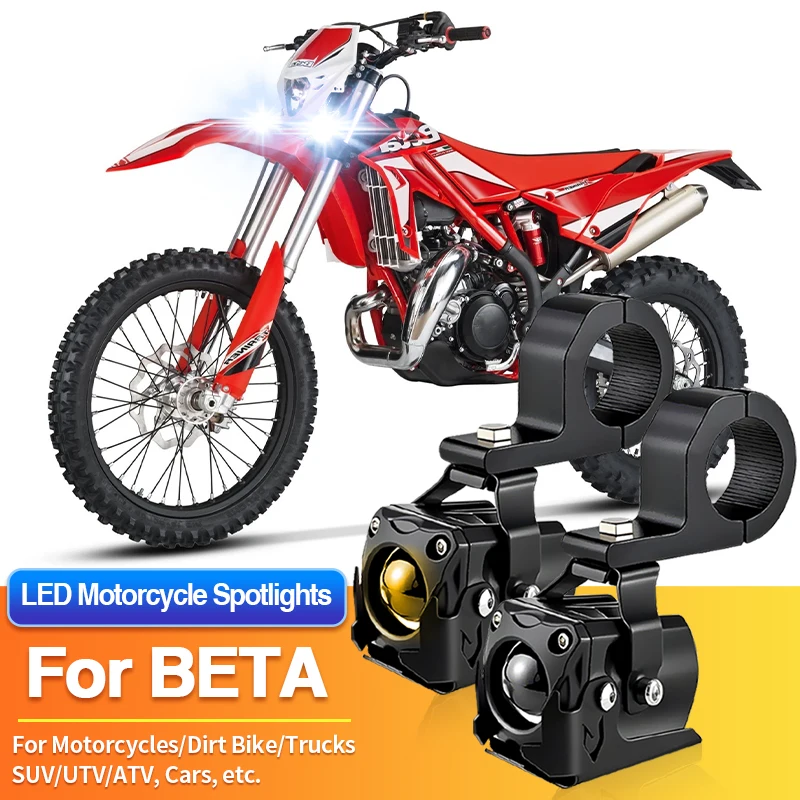

1/2PCS LED Motorcycles Headlight Dual Color Spotlight Truck Car SUV ATV 12V for BETA RR-Race Edition 300 390 480 200 250 350 430
