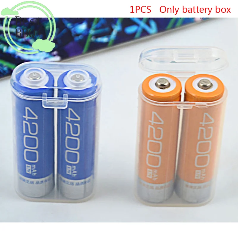 

BBQ4 1PC 18650 Battery Waterproof Clear Holder Storage Box Transparent Plastic Safety Case for 2 Sections 18650 Wholesale