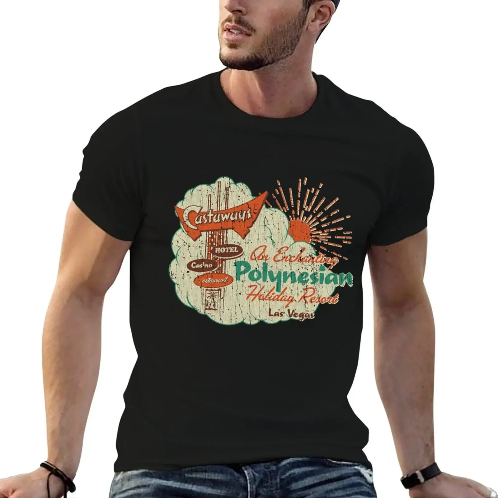 Castaways Hotel and Casino 1963 T-Shirt summer clothes man clothes customizeds mens shirts graphic tee