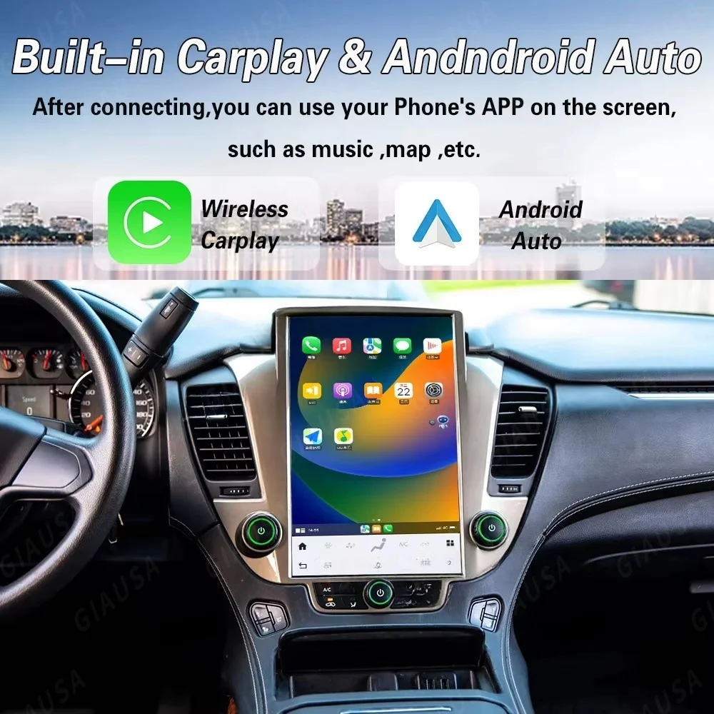 

14.5 Inch Vertical 2K Screen For GMC Yukon / Chevroler Tahoe Suburban2014-2020 Car Android 13 Radio Head Unit Multimedia Carplay