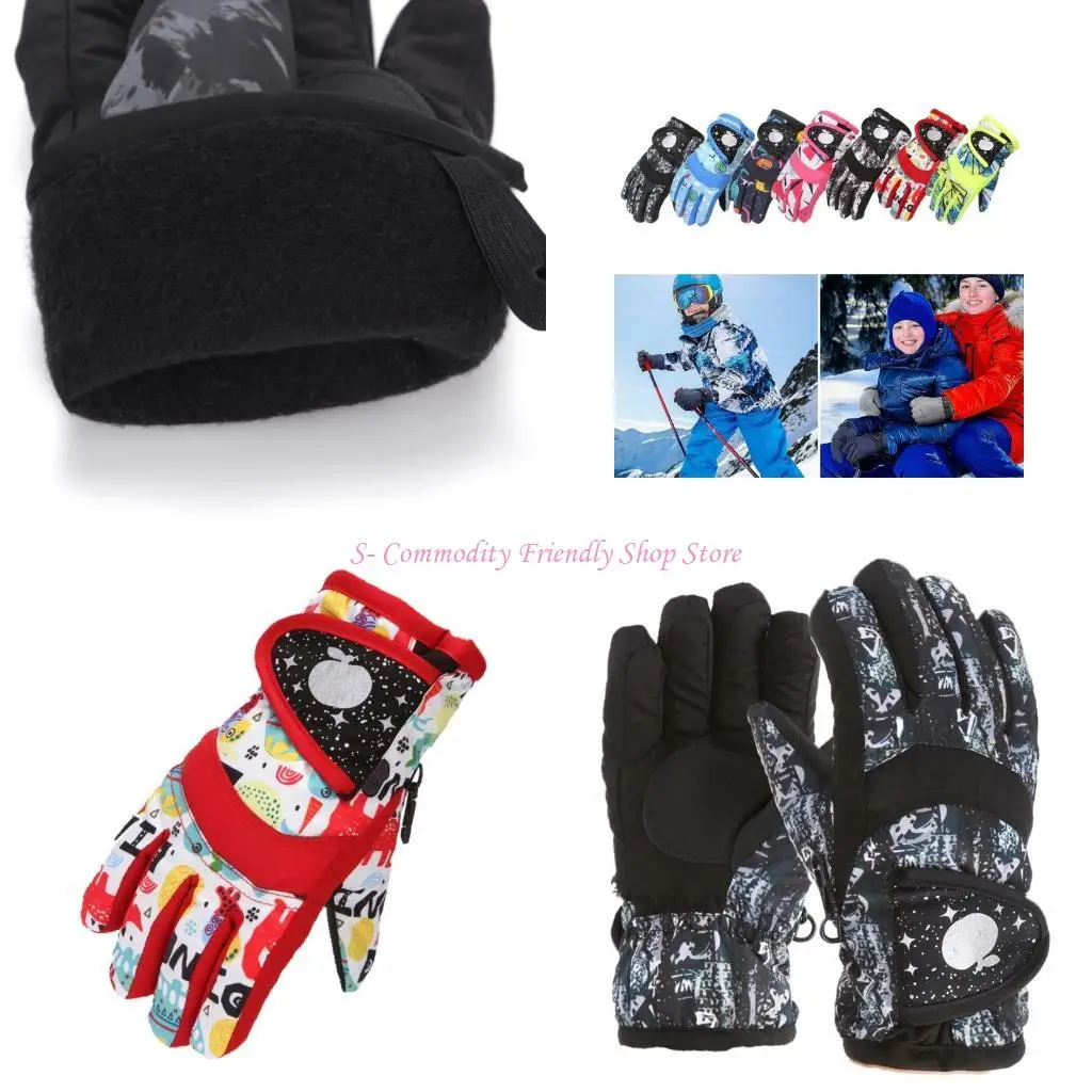

85ae детей зима теплые лыжные перчатки