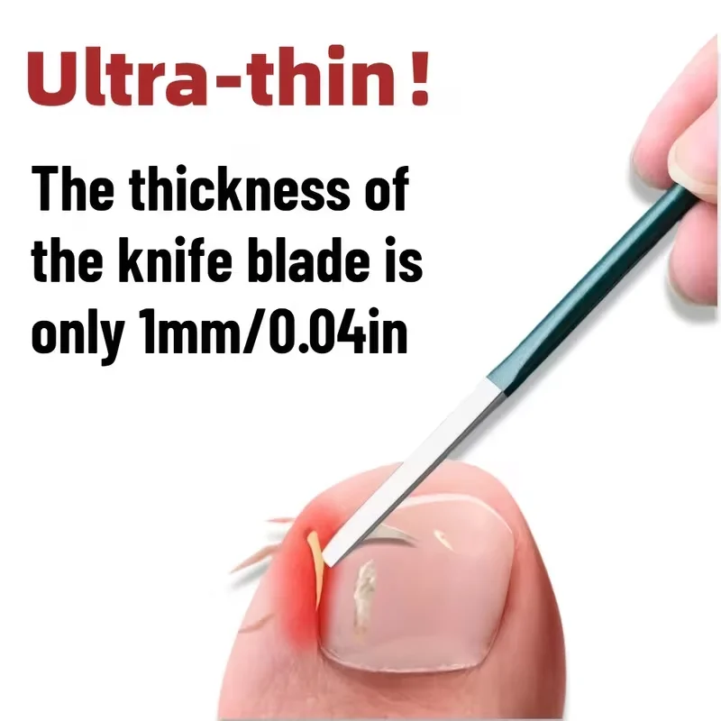 Toenail Correction Tools, 1mm Ultra-thin Stainless Steel Ingrown Nail File, Pedicure Kit for Thick & Ingrown Toenails