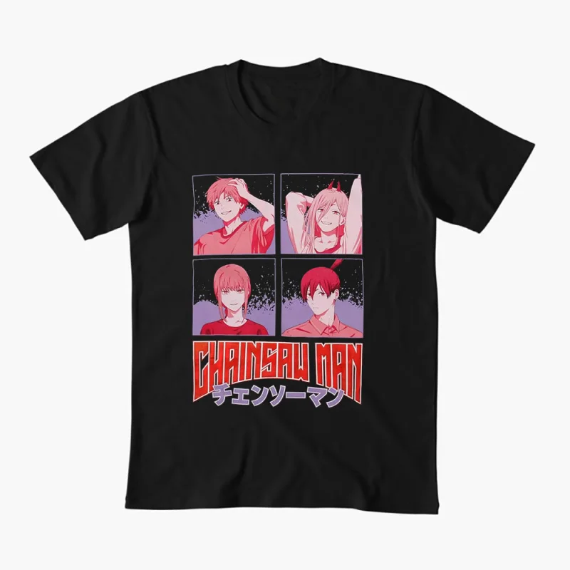 

0511 Japan horror Manga Chainsaw Anime Gift T shirt Darkness Devil Graphic Clothes 100% cotton Short Sleeve All size tops S-6XL