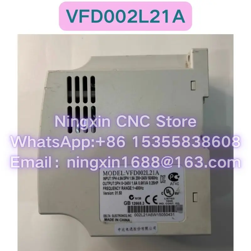 Second-hand VFD002L21A inverter Functional test OK Fast delivery
