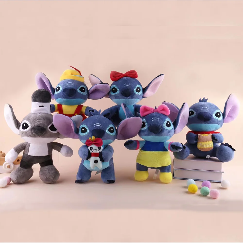 20 سنتيمتر-25 سنتيمتر أنيمي ديزني Kawaii ليلو وستيتش ألعاب من نسيج مخملي دمية لطيف الكرتون غرزة الملاك لينة محشوة دمى هدايا أعياد ميلاد للأطفال #3