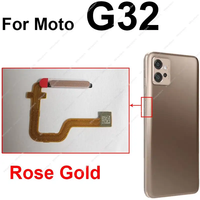 Home Button Fingerprint Sensor Flex Cable For Motorola Moto G22 G32 G42 G52 G72 G82 Home Touch ID Sensor Flex Ribbon Repair Part