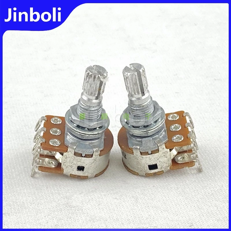 1PCS Dual A500K With Center Positioning Amplifier Audio Bass Active Tone Volume Potentiometer