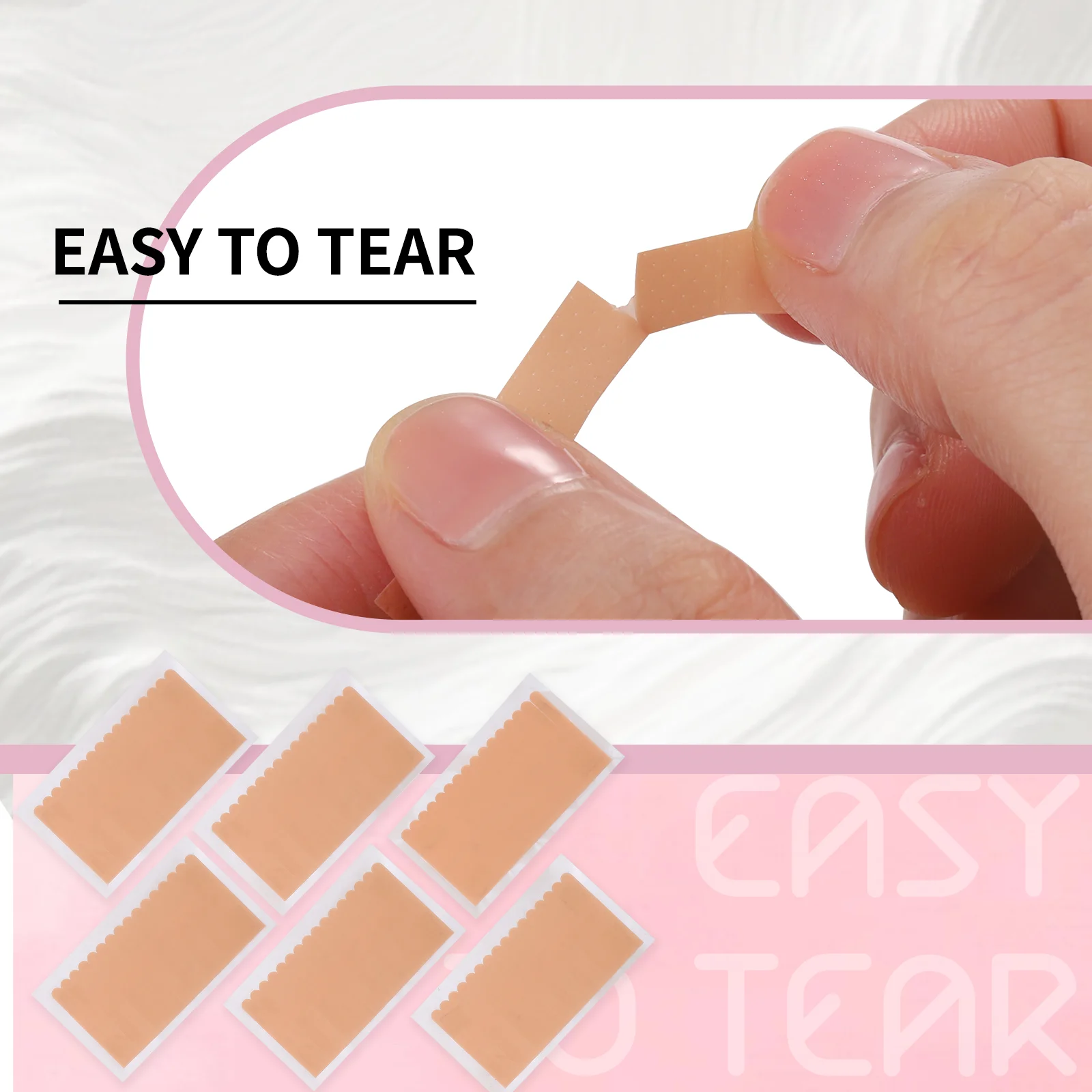 10sheets Grafted False Eyelash Lifting Eyelid Tape Non-woven Eyebrow Protection  Tape Lash Extension Under Patch Makeup Tools