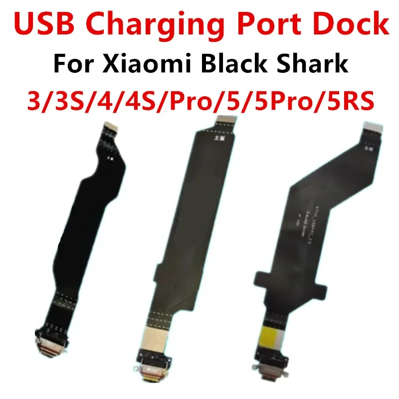 USB Charging Port For Xiaomi Black Shark 5 RS 4 Pro 4S 3 3S Connector Charger Flex Cable Plug Dock Socket Jack Repair Parts