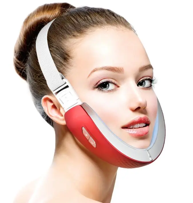 スマートVフェイス器具 マイクロカレント美顔器 EMSリモコン Bluetooth美顔器