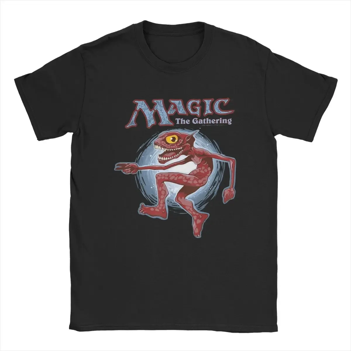 Awesome Magic Games Gathering MTG T-Shirts for Men Crew Neck Cotton T Shirt Retro Red Monster Short Sleeve Streetwear Daily Tees