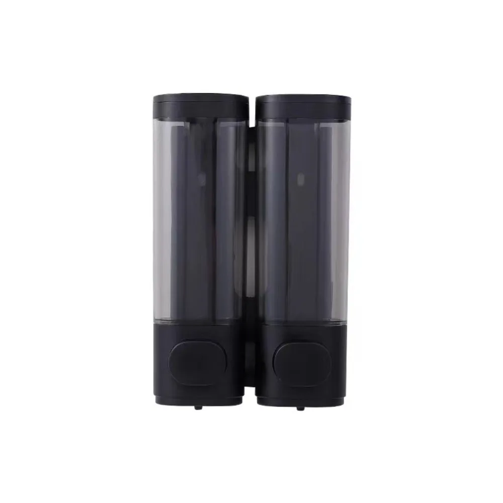 

New ABS Plastic Manual Soap Dispenser White Black Wall-mounted Shampoo Gel Dispenser Liquid Soap Container Kitchen