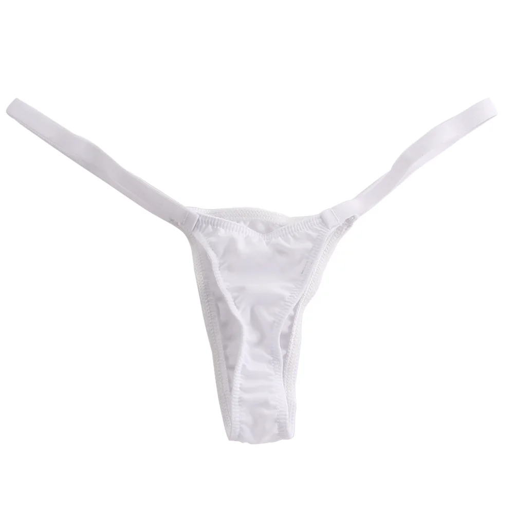 

Female Women Milk Silk Low Rise Elastic T-Back Sexy Lingerie Women Panties Sexy Thong Cotton G-String