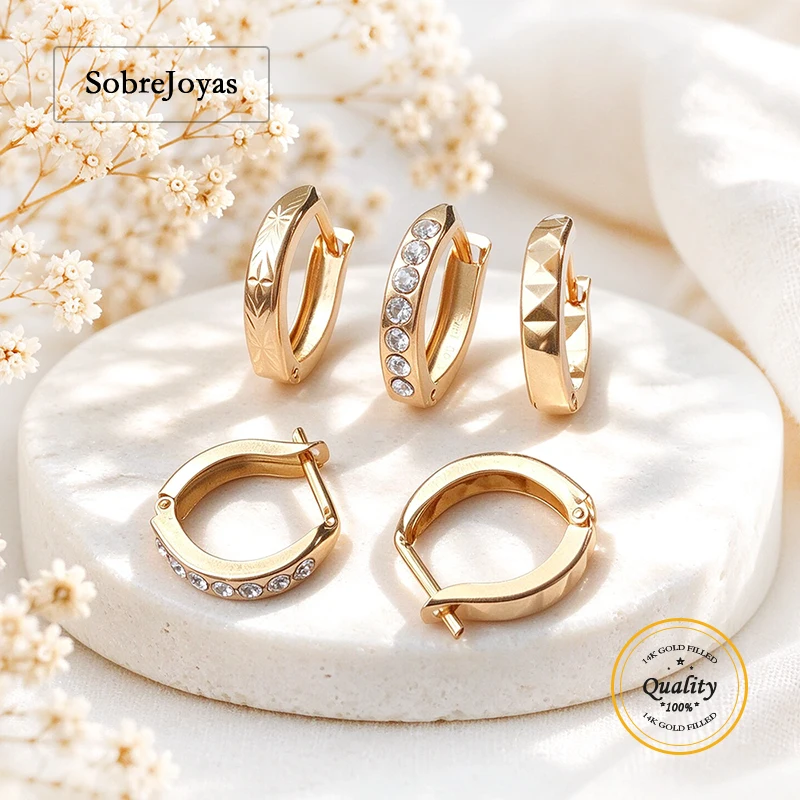 14K Gold Filled 12mm Horseshoe Huggie Leverback Earring Hooks ZC Non-Tarnish DIY Jewelry Making Hooks