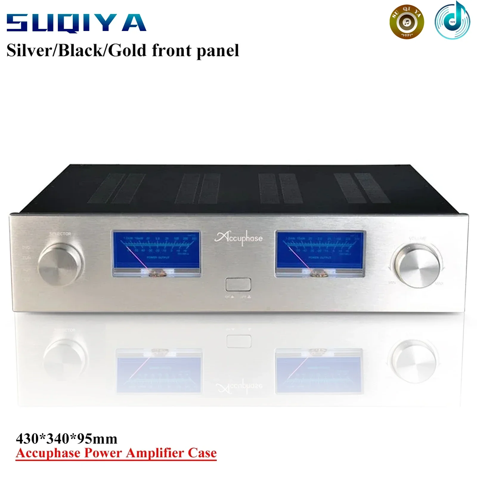 Корпус усилителя мощности Accuphase 430*340*95 мм, корпус McIntosh Vu Meter, корпус предусилителя HIFI Diy, коробка аудиоусилителя