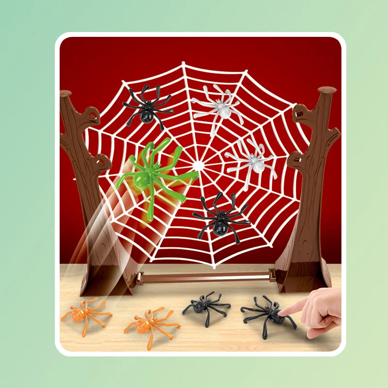 Family Party Bouncing Spider Desktop Board Games Kids Adult Entertainment Game Children\'s Table Spider Web Birthday Gifts Toy