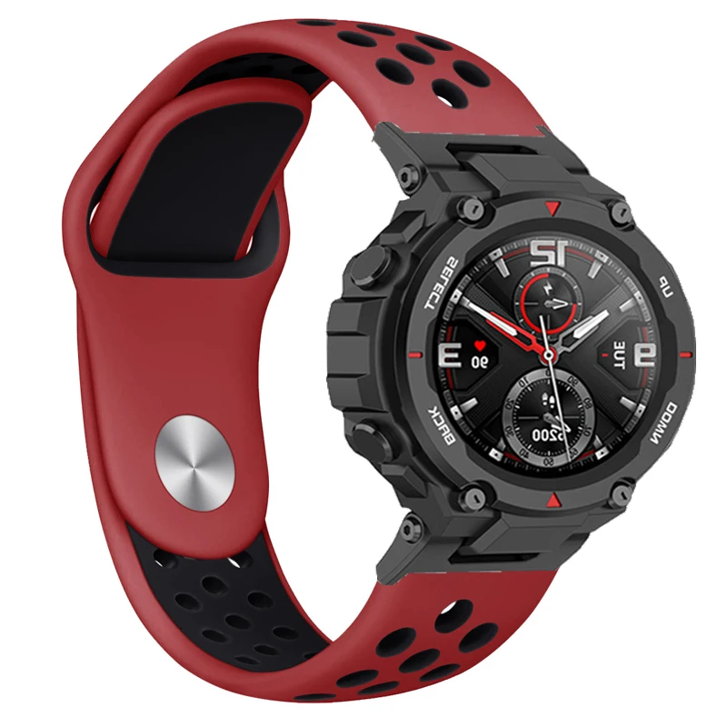سيليكون استبدال حزام ل Huami Amazfit T-rex الرياضة حزام (Band) ساعة سوار ل شاومي Amazfit T ريكس برو معصمه اكسسوارات