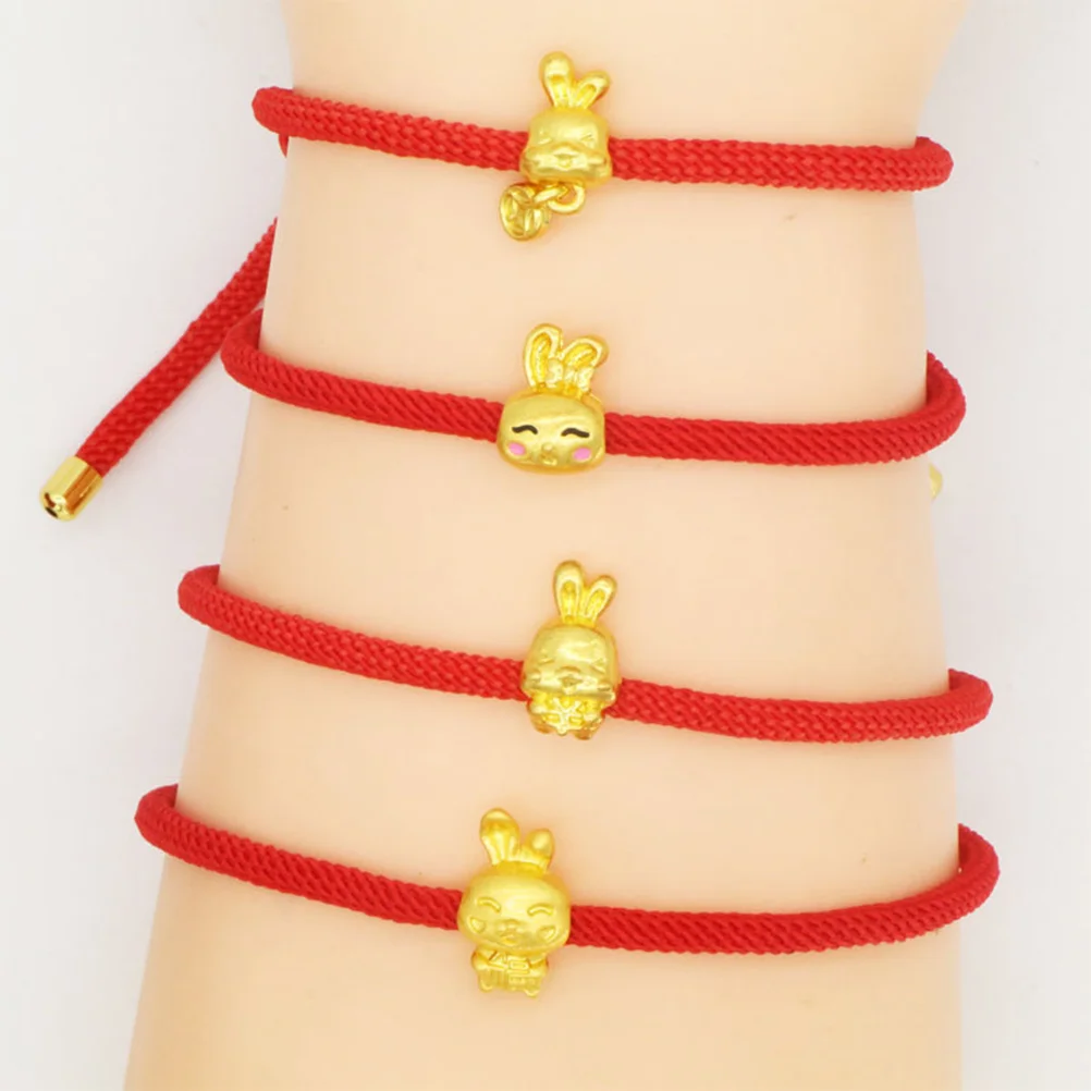 

Durable Red Bracelet Zodiac Rabbit Charm Exquisite Workmanship Festival Gift for Lover Friends Daughter Coworkers