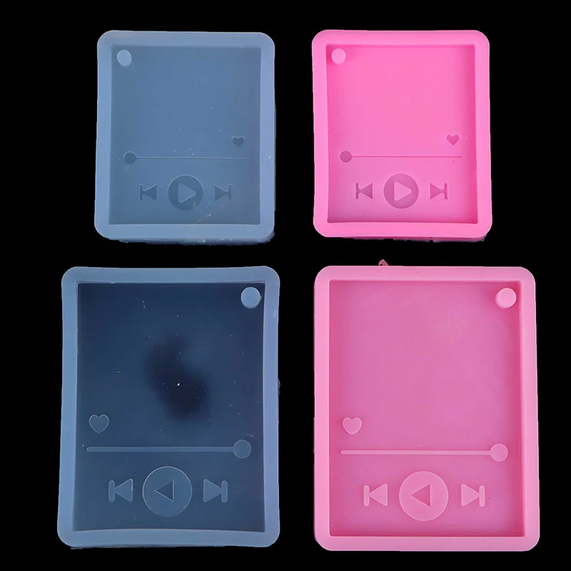 1PC Bright Resin Craft For Keychain Player Silicone Molds DIY Epoxy Jewellery Making Music Phone Grip Molds【Homeclub】