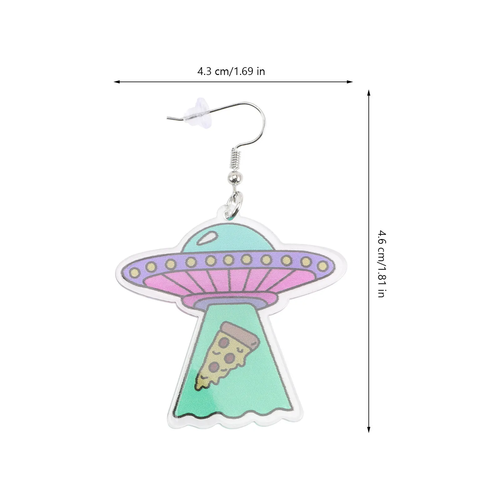 1 زوج للنساء الإبداعية الفضاء قطرة متعة للنساء العصرية غريب الأذن Ufo أقراط مجوهرات الأقراط الإناث العصرية