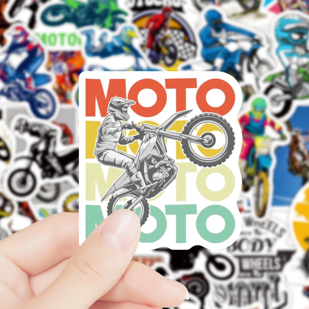 10/30/50 Stück Mountain-Offroad-Motorrad-Aufkleber, coole Cartoon-Motocross-Graffiti-Aufkleber für Laptop, Helm, Telefon, Gitarre, Spielzeug