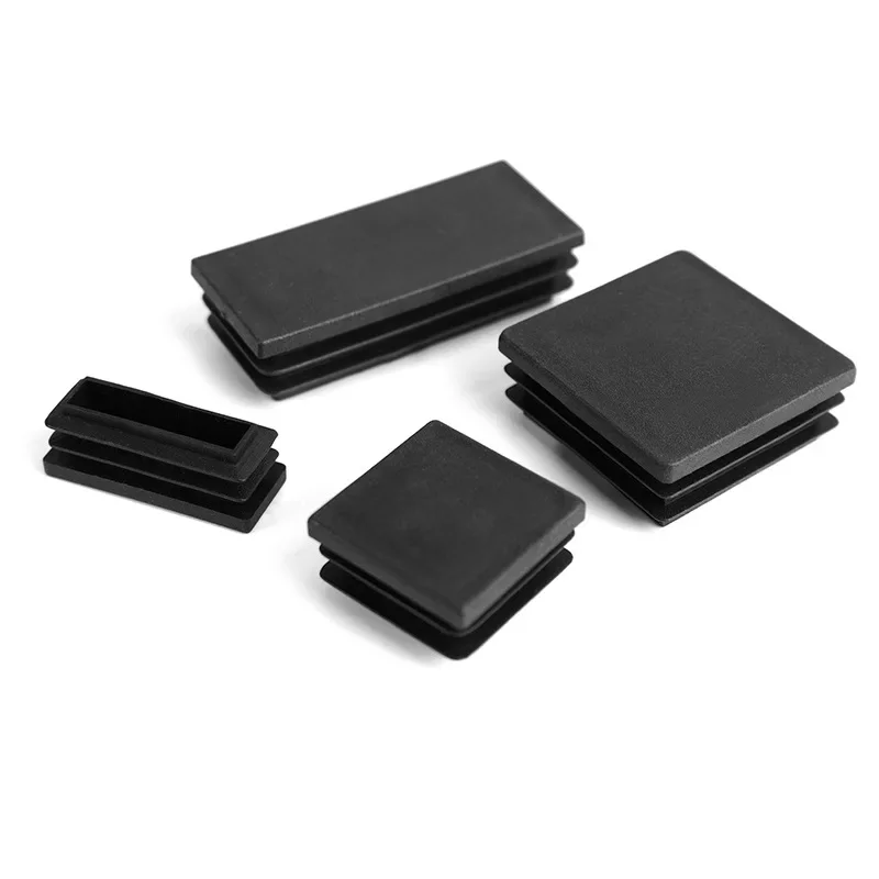 4/8PCS Chair Leg Caps Furniture Inserts Plug Dust Cover Black Plastic Tubing End Caps Floor Protector